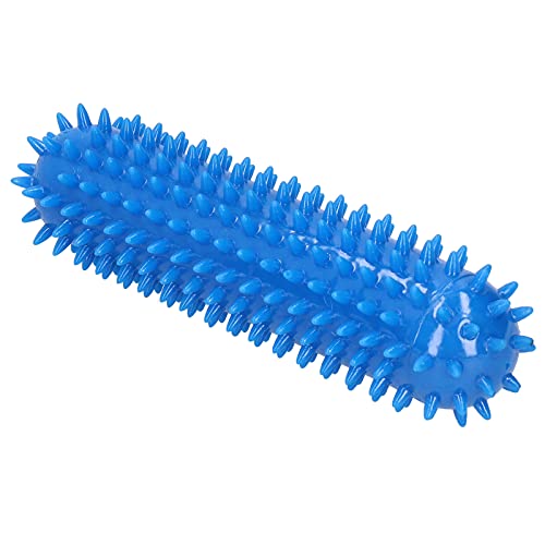 Qcwwy Hund Zahnbürste Stick Spielzeug TPR Zähne Reinigung Drehen Hund Kauen Spielzeug Langlebige Sichere Haustier Liefert (Großer Beißstab – blau) von Qcwwy