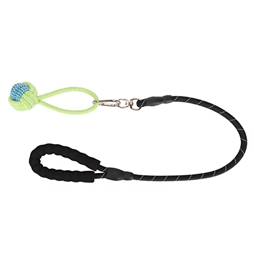 Qcwwy Hunde-Bungee-Schlepper, Interaktives, Langlebiges Zähneknirschen, Saubere Zähne, Baumwolle, Haustier-Kauspielzeug, Seil für Hunde Mittlerer Bis Großer Rasse, (Schwarz) von Qcwwy