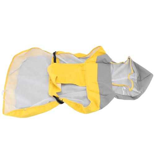 Qcwwy Hunde Regenjacke Hund Kapuze Regenmantel PVC Klar Rand Verstellbarer Berührungsverschluss Windschutz Wasserdichtung Hunde Regenmantel für Mittelgroße Hundeversorgungen (XL) von Qcwwy