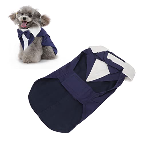 Qcwwy Hunde-Smoking, Formelle Hundekleidung, Hemd, Kostüm, Hochzeitskleidung, Party, Fliege, Anzug, Hunde-Outfit für Kleine, Mittelgroße, Große Hunde, Katzen, Party, Hochzeit (L) von Qcwwy