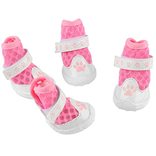 Qcwwy Hundebekleidung, Atmungsaktive Hundestiefel, rutschfeste Hundestiefel, Pfotenschutz, Modisches, Atmungsaktives Netz, Leicht, rutschfest, Hundestiefel, 4 Stück, Hundestiefel für Qcwwy Hundebekleidung, Atmungsaktive Hundestiefel, rutschfeste Hundestiefel, Pfotenschutz, Modisches, Atmungsaktives Netz, Leicht, rutschfest, Hundestiefel, 4 Stück, Hundestiefel für von Qcwwy