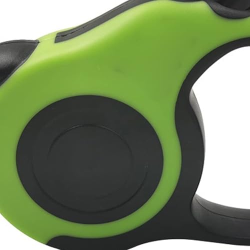 Qcwwy Hundekragen Leinen für Hunde Katzen Kaninchen mit Großer Knopfsteuerung Bequemer Griff Sicherheitsgürtel Haustier Leine 16,4 Fuß Hundekragen Leinen (Green) von Qcwwy