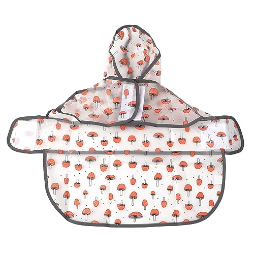 Qcwwy Hunderegenmantel, Reflektierende Hunderegenjacke mit Kapuze, wasserdichte, Modische Haustier-Regenjacke für Hundewelpen, Leichter, Atmungsaktiver Poncho-Regenmantel mit Kapuze von Qcwwy