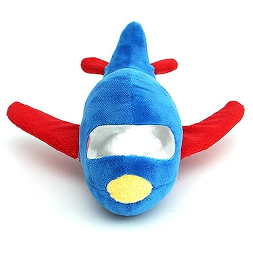 Qcwwy Hundespielzeug, Kleines Ausgestopftes Kauspielzeug für Welpen, Flugzeug-Plüsch-Hundespielzeug, Quietschendes Plüsch-Hundespielzeug für Kleine und Mittelgroße Welpen, Qcwwy Hundespielzeug, Kleines Ausgestopftes Kauspielzeug für Welpen, Flugzeug-Plüsch-Hundespielzeug, Quietschendes Plüsch-Hundespielzeug für Kleine und Mittelgroße Welpen, von Qcwwy