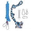 Qcwwy Interactive Safe Muscle Builder Dog Tug Rope Toy, Starkes Hundeseil-Spielzeug, Hunde-Bungee-Seil mit einem großen Federstangen-Kit für sichere Outdoor-Übungen von Qcwwy