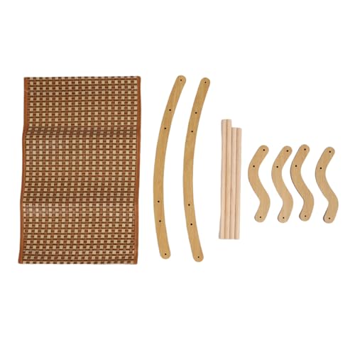 Qcwwy Katze Hängematte Bett Erhöhte Katzenbetthundbett Holz Rattan Matte Atmungsaktives Hochgezogenes Haustier Kinderbett Freistehende Katzenstuhl Haustier Möbel für Kitty Welpen Kaninchen Hasen und von Qcwwy