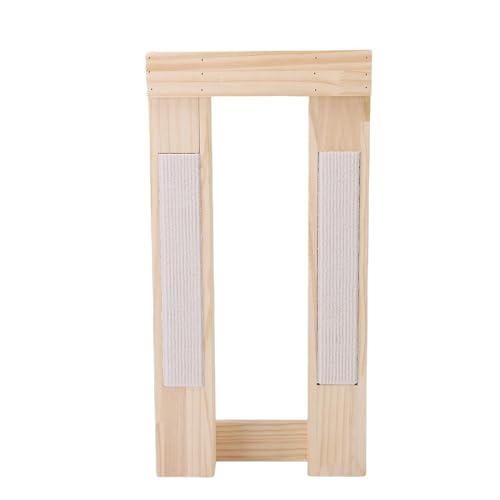 Qcwwy Katzenkratzbett, Katzen-Paarungsbank, Katzenkratzbrett aus Kiefernholz, Katzenkratzunterlage aus Holz, Katzenspielzeug für den Innenbereich, Verhindert das Verrutschen, (Katzenpadstil) von Qcwwy