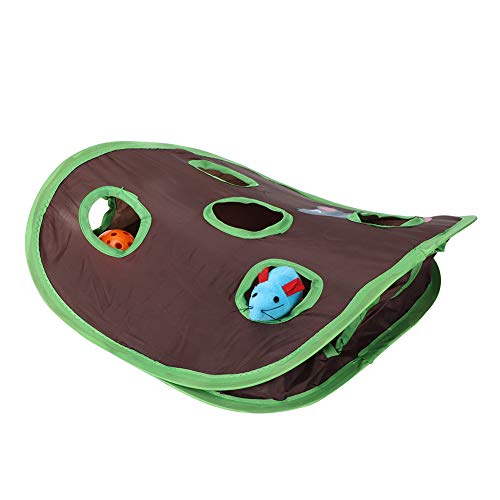 Katzenspielzeug mit 9 Mäuselöchern, Faltbarer Tunnel, Katzen-Popup, Offen, Interaktives Katzenspielzeug mit Glockenball, Lustiges Intelligenzspielzeug, Katzenzubehör, Geeignet Katzenspielzeug mit 9 Mäuselöchern, Faltbarer Tunnel, Katzen-Popup, Offen, Interaktives Katzenspielzeug mit Glockenball, Lustiges Intelligenzspielzeug, Katzenzubehör, Geeignet von Qcwwy