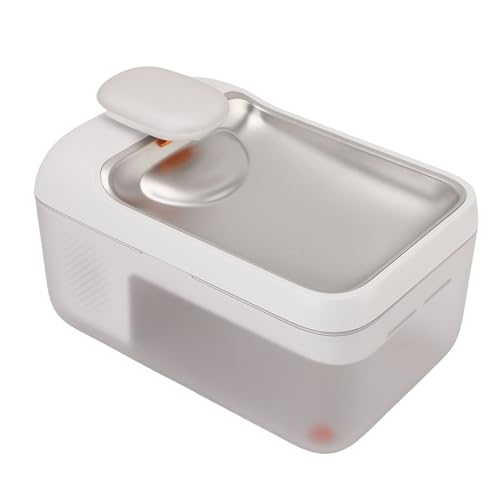 Qcwwy Katzenwasserbrunnen, Edelstahlschale Katzenbrunnen Automatischer Hundwasserschüssel -Spender Zum Trinken von Haustier Wasserspender für Große Hunde Katzen von Qcwwy
