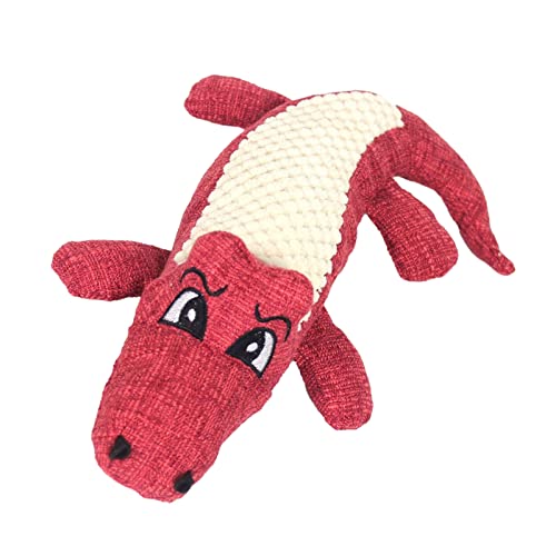 Qcwwy Kauspielzeug für Haustiere aus Latex in Tierform, Quietschendes Spielzeug Zum Zähneknirschen, Linderung von Langeweile, Quietschendes Hundespielzeug für Aggressives Kauen (Rosenrot) von Qcwwy