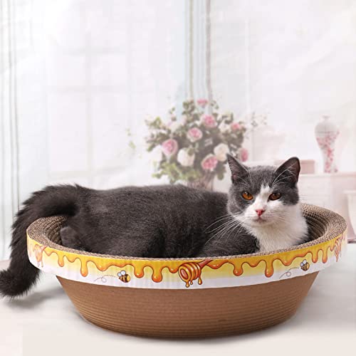 Qcwwy Kratzerbett Basis Katzenkratzbett Demontage Doppelschicht Kratzer -Kratzer -Kernnest mit Austauschbarem Kern für Alle Größen Katzen Spielen Katzenspielzeuge von Qcwwy