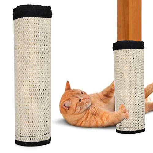 Kratzmatte für Katzen, Sisal, Hanf, Weiß, Haustier, Tischbein, Kratzbrett, Sofa, Kratzmatte, Möbelschutz mit Natürlichem Sisal Zum Schutz von Couch, Sofa, Stuhlmöbeln von Qcwwy