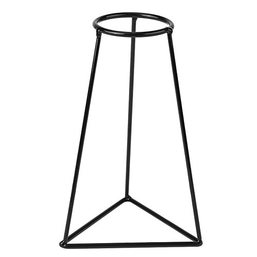 Qcwwy Kreativer Schwarzer Metallblumen -Vase -Rahmen, Leichter Eisenpflanzhalter mit 5,5 cm Top Ring für Glasflaschen Basis Im Innen des Innenraums Im Freien Cafe Cafe Home Decor für (E) von Qcwwy