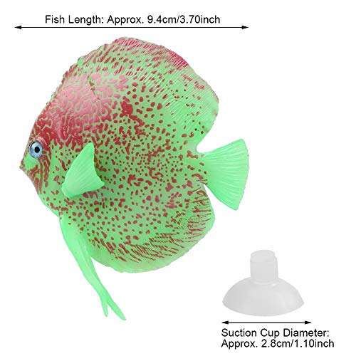 Qcwwy Künstliche Simulation Leuchtender Tropischer Engelsfische, Hochwertiges Silikon, Schwimmend Wie Echte Fische, Orange, Lila, Grün, für Aquarienaquarien (Blue) von Qcwwy