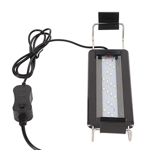 Qcwwy LED-Aquarienlicht, Stabile Lichtwärmeableitung, 3 Farbwechsel-Aquariumlicht mit Ausziehbaren Halterungen für Aquarien (EU-Stecker 220 V) von Qcwwy