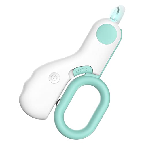 Qcwwy LED Mini -Katzennagel -Clipper, Pet -Klauen -Trimmer mit Datei, Pet Nagel Clipper für Katzen, Kaninchen mit Blutlinie für das Einfache Trimmen, die Mondkante Verhindert, DASS (Blue) von Qcwwy