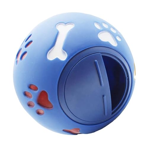 Leckerli-Spender für Hunde, Leckage-Design, Haustier-Puzzle-Bälle, Spielzeug, Regulieren die Öffnungsgröße, Leckerli-Spender, Kunststoff, Ungiftig, Welpenfutterspender (Blau) von Qcwwy