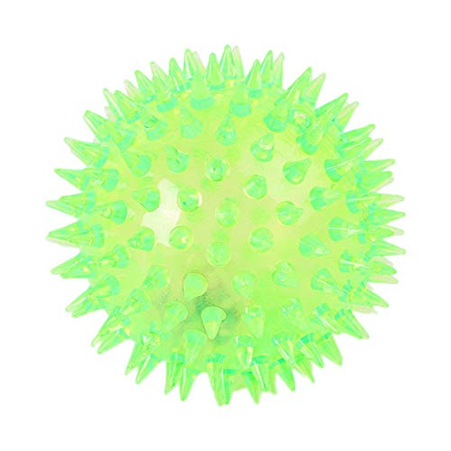 Qcwwy Leuchtende Hundebälle, Blinkender Elastischer Ball, Leuchtender Stacheliger Haustierball Leuchtende Stachelige Hundebälle, die Im Dunkeln Leuchten, Interaktives Haustierspielzeug (a) von Qcwwy