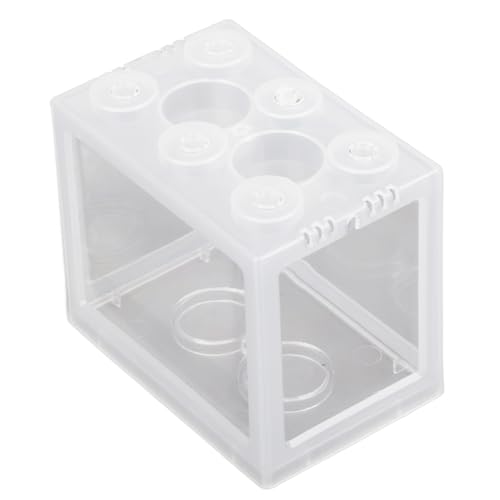 Qcwwy Mini Aquarium Small Betta Fish Aquarium mit Abnehmbarem Deckel, Transparent (Gewöhnlich transparent) von Qcwwy