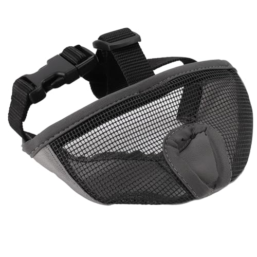 Qcwwy Mit Atmungsaktivem Mesh Oxford Stoff Mit Schnellschnalle für Anti -beißende Kauen Lecken Bellen Kurze Schnauze Hunde Mündung Kurzes Nased Flat Dogs (M) von Qcwwy