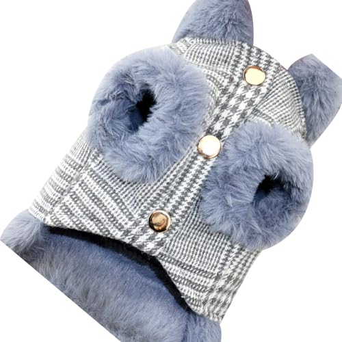 Qcwwy Mode und Bequeme Haustierweste Hundejacke für den Winter, Einfache Knopfkleidung für Kleine Hundekleidung (XS) von Qcwwy