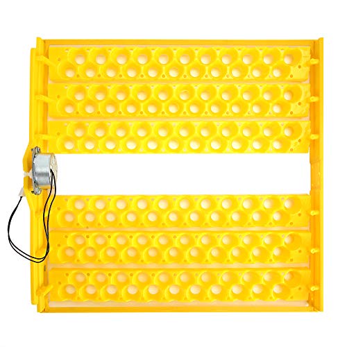Qcwwy PP -Turner -Eier Inkubatorschale für Vögel, Schleifenschleibei 43 X 39,3 X 6 cm Gelbes Inkubationszubehör (220V) von Qcwwy