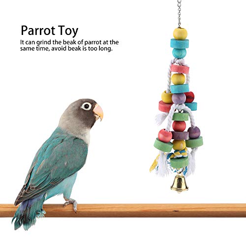 Qcwwy Papageien-Kauspielzeug, Buntes Hängespielzeug mit Glocke, Reduziert Stress für Kleine Vögel – Spielspielzeug aus Naturholz, Zubehör für Papageien-Vogel-Kauspielzeug, Qcwwy Papageien-Kauspielzeug, Buntes Hängespielzeug mit Glocke, Reduziert Stress für Kleine Vögel – Spielspielzeug aus Naturholz, Zubehör für Papageien-Vogel-Kauspielzeug, von Qcwwy