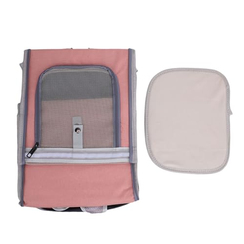 Qcwwy Pet Carrier -, Faltbare Atmungsaktive, Leichte Verstellbare Schultergurte Welpenträger -Taschen mit Gepolsterten Haustierversorgungen, die für Reiseflächen Täglich Geeignet Sind (PINK) von Qcwwy