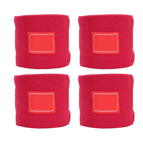 Qcwwy Pferdebeinbandagen, 4er-Set, 10 cm X 300 cm, Sicherheit, Schutz, Bequeme Unterstützung, Polyester, Pferdebeinbandage, Reitstiefel, Pferdebeinschutz (Rot) von Qcwwy