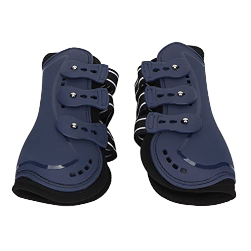 Qcwwy Pferdepflegeprodukte Stiefel, Pu-Shell-Sehnen-Fetlock-Klammer, Schutzstiefel, Stoßdämpfung, Leicht, Schützender Pferdebeinschutz, 1 Paar Vorderbein des Pferdes (Mittel) von Qcwwy