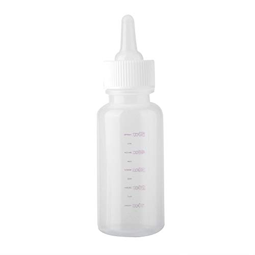Qcwwy Pflegeset für Neugeborene, Klare 50-ml-Kalibrierflasche mit Silikonnippel für Hunde, Katzen und Kaninchen, Langlebig und Sicher von Qcwwy