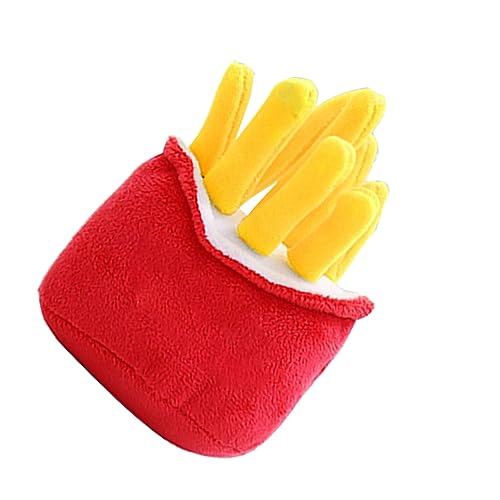 Qcwwy Plüsch-Futter-Hundespielzeug, Bissfestes Hundespielzeug Gegen Zähneknirschen und Langeweile mit Lustiger Pommes-Frites-Form für Aggressives Kauen von Qcwwy