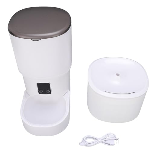 Qcwwy Smart Pet Feeder, Automatischer Kunststoff -Lebensmittelspender und Wasserer mit Fernbedienung Tierhilfe für Katzen Hunde Füttern Bewässerung von Qcwwy