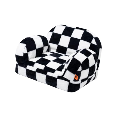 Qcwwy Sofa -Bett -Haustier Bang Seufzse SIGHE Big Cat Big Cat Bett für Kleine Hunde und Abnehmbare Atmungsaktive und Atmungsaktive Holländische Haus (Einzelsitz, Schwarz und Weiß) von Qcwwy