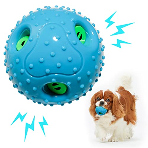 Qcwwy Squeaky Ball Hundespielzeug, Squeaky Hundespielzeug Unzerstörbares Hundespielzeug für Aggressive Kauer Hundespielzeugbälle für Kleine Mittelgroße Hunde von Qcwwy