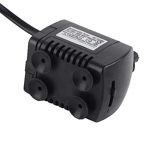 Qcwwy Tauchfähige Aquarium-Wasserpumpe, Mikro-Mute-Rotorpumpe für Aquarium-Brunnen, Miniascape, 10 W Mute-Pumpe für Süß- und Meerwasser mit [Hausgarten] [ABS-Material] (EU-Stecker 220 V) von Qcwwy