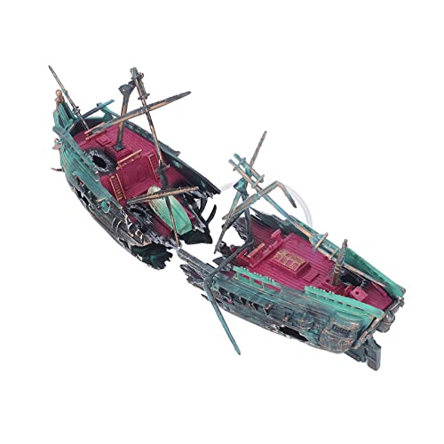 Qcwwy Versunkene Galeone, Schiffswrack, Aquarium-Dekorationen, große Schiffswrack-Aquarium-Ornamente, Unterwasserschätze, Schlachtschiff-Ruinen für Aquarium-Zubehör Qcwwy Versunkene Galeone, Schiffswrack, Aquarium-Dekorationen, große Schiffswrack-Aquarium-Ornamente, Unterwasserschätze, Schlachtschiff-Ruinen für Aquarium-Zubehör von Qcwwy