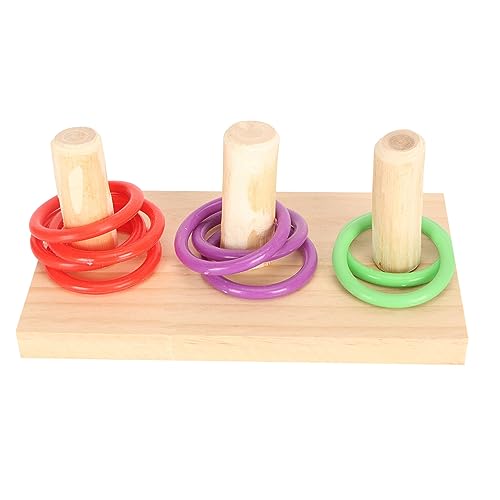Qcwwy Vogel-Ring-Spielzeug, Buntes Interaktives Kautraining, Papageien-Tisch-Puzzle-Spielzeug für Turteltauben, Nymphensittiche (5 cm großer Ring) von Qcwwy