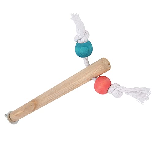 Qcwwy Vogel-Stehstock mit Baumwollseil, Vogelkäfig Barsch Holzsitzstangen für Vogelkäfige Sitzstangen für Vogelkäfig Vogel-Stehstock Vögel(1,5 * 18 cm, Blau) von Qcwwy