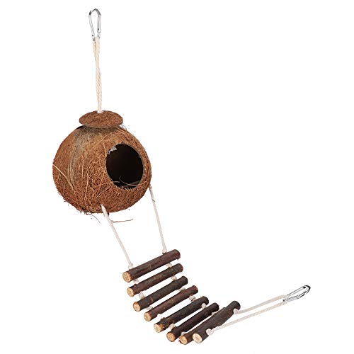 Qcwwy Vogelkäfige, Nester, Vogelhäuschen, Härte und Bissfestigkeit, Hütte aus Kokosnussschalen, Hamster, Einfache Installation und Platzierung, Vogelkäfig-Lebensraum, Hängendes Qcwwy Vogelkäfige, Nester, Vogelhäuschen, Härte und Bissfestigkeit, Hütte aus Kokosnussschalen, Hamster, Einfache Installation und Platzierung, Vogelkäfig-Lebensraum, Hängendes von Qcwwy