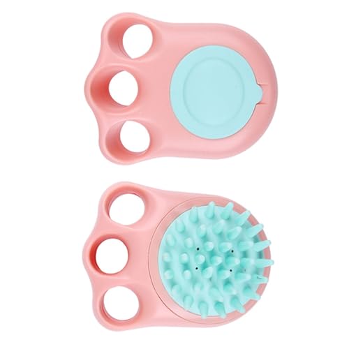 Qcwwy Weiches Hunde Shampoo Broming mit Körperwachsspender, Ergonomische Form der Beinfläche, eine Multi -funktionale Badezimmermassagepinsel für Tiefe Reinigung, Hunde für für Sie -Slip. (PINK) von Qcwwy