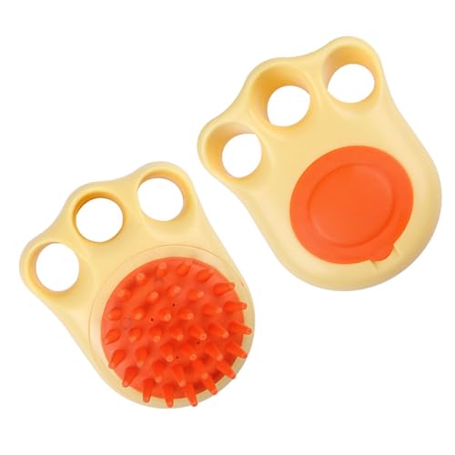 Qcwwy Weiches Hunde Shampoo Broming mit Körperwachsspender, Ergonomische Form der Beinfläche, eine Multi -funktionale Badezimmermassagepinsel für Tiefe Reinigung, Hunde für für Sie -Slip. (Yellow) von Qcwwy
