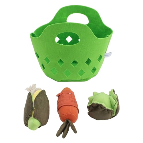 Qcwwy Weiches Lebensmittel Playset Buntes Gemüse Design für Soziale Fähigkeiten Entwicklung, Karottenkohl Maiskorb Spielzeug Spielzeug von Qcwwy
