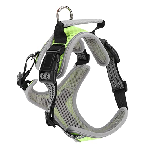 Reflektierendes, Verstellbares Hundegeschirr, Atmungsaktive Weiche Weste mit Griff, Leinenring Zum Spazierengehen, Laufen, Hundebrustgeschirr aus Mesh-Stoff für Spaziergänge mit Reflektierendes, Verstellbares Hundegeschirr, Atmungsaktive Weiche Weste mit Griff, Leinenring Zum Spazierengehen, Laufen, Hundebrustgeschirr aus Mesh-Stoff für Spaziergänge mit von Qcwwy
