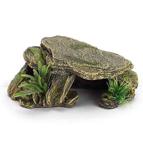 Qcwwy Schildkröten-Reptilien-Lebensraum, Versteckhöhlen, Aquarium, Amphibien, Lebendige, Sichere Unterstände, Schildkröten-Aquarium, See mit Plattform, Pflanzen, Tank für Qcwwy Schildkröten-Reptilien-Lebensraum, Versteckhöhlen, Aquarium, Amphibien, Lebendige, Sichere Unterstände, Schildkröten-Aquarium, See mit Plattform, Pflanzen, Tank für von Qcwwy