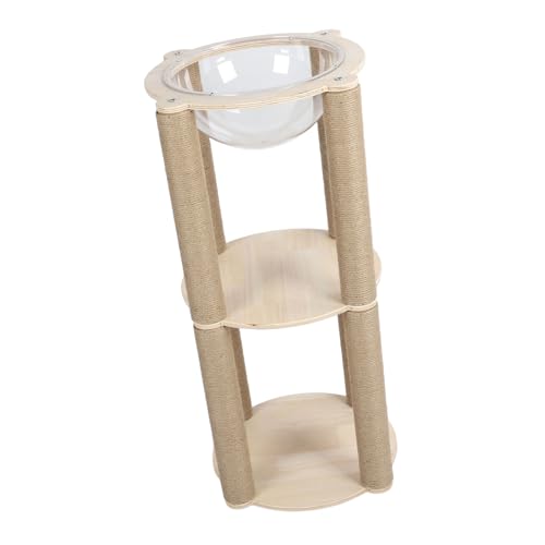 Stabiler Katzenbaum Möbelschutz Katze Kratzbaum Turm Spielhaus, Breite Beobachtungskuppel, Stabile Struktur Für Hausinnenraum (108) von Qcwwy