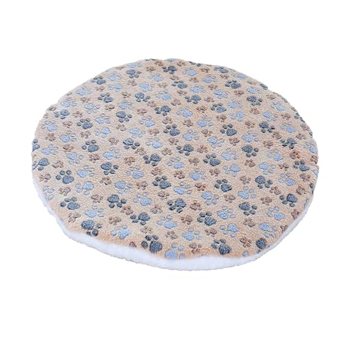Qcwwy Verdicktes, Bequemes Hundekissen, Weiche Korallen-Fleece-Matte, Doppelseitige Wärme, Rundes Katzenbett, Mittlere Größe, Heller Kaffee mit Aufdrucken, Kann Bis zu 4 Kg Tragen, für Qcwwy Verdicktes, Bequemes Hundekissen, Weiche Korallen-Fleece-Matte, Doppelseitige Wärme, Rundes Katzenbett, Mittlere Größe, Heller Kaffee mit Aufdrucken, Kann Bis zu 4 Kg Tragen, für von Qcwwy