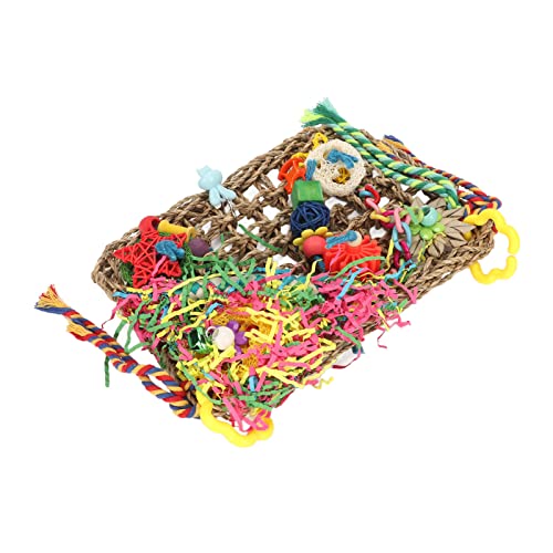 Vogel Spielzeug Biss Beständig Bunte Seegras Gewebt Klettern Hängematte Vogel Nahrungssuche Spielzeug Mit Haken Vogel Nahrungssuche Wand Spielzeug, Vogel Spielzeug Biss Beständig Bunte Seegras Gewebt Klettern Hängematte Vogel Nahrungssuche Spielzeug Mit Haken Vogel Nahrungssuche Wand Spielzeug, von Qcwwy
