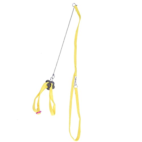 Vogelbrustträger, Leinen und Wiederverwendbare Haustier-Trainingsleine für Vögel Zum Training Im Freien und Zum Spielen. Trainingsleine, Waschbar (Yellow) von Qcwwy