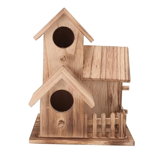 Vogelhäuschen aus Holz, Outdoor-Gartendekoration, Vogelhäuschen, Vogelnistkasten, Zum Aufhängen Im Innenhof, Vogelhäuschen, Vogelruhe, Unterschlupf, Vogelhütte für Drosseln, Meisen Vogelhäuschen aus Holz, Outdoor-Gartendekoration, Vogelhäuschen, Vogelnistkasten, Zum Aufhängen Im Innenhof, Vogelhäuschen, Vogelruhe, Unterschlupf, Vogelhütte für Drosseln, Meisen von Qcwwy